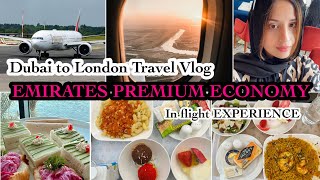 Travel Vlog EMIRATES A380 PREMIUM ECONOMY Dubai to London [upl. by Henrique48]