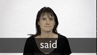 How to pronounce SAID in British English [upl. by Lucita]