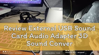 Review External USB Sound Card Audio Adapter 3D Sound Converter 71 Channel Sound Card 35mm Audio [upl. by Nocam]