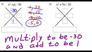 Factoring Trinomials A1 Problems 2124 [upl. by Yednil962]