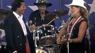 Willie Nelson amp Julio Iglesias  To All the Girls Ive Loved Before Live at Farm Aid 1986 [upl. by Mart]