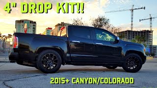 GMC CanyonChevy Colorado Belltech 4quot Lowering Kit Comprehensive Install Guide [upl. by Llenrub]