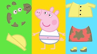 Peppa Pig  Dress up Peppa Pig  Learn Colouring  Learning with Peppa Pig [upl. by Enomal]