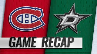 Petry scores in OT to propel Canadiens past Stars [upl. by Nairred297]