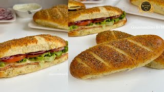 Les Meilleurs Pains Spécial Sandwich Ultra Moelleux quotSUBWAY STYLEquot  Recette facile [upl. by Allemaj]