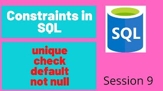 Constraints in SQL  SQL constraints  NOT NULL  Unique Key  Default  Check  in oracle database [upl. by Aisatnaf]