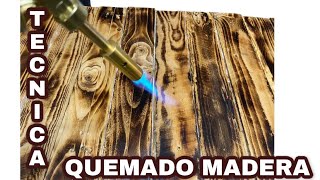 Técnica de quemado de madera para resaltar los anillos sin lijar diy shou sugi ban [upl. by Abdul]