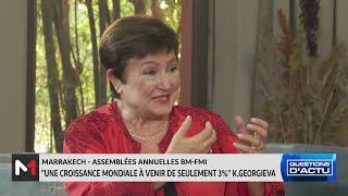 Interview exclusive avec la DG du Fonds Monétaire International Kristalina Georgieva [upl. by Anetta948]