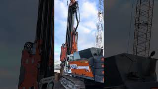 RTG RG16T TelescopicLeaderRig with MR150AVM installing SheetPiles in Leeds [upl. by Tirb564]