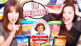 We Eat amp Rank Little Debbies Ice Cream with a Surprise Pregnancy Reveal AustinAndJess [upl. by Ahterod33]