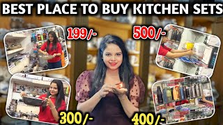 BEST PLACE TO BUY KITCHEN SETS 😍 STARTS FROM 199  Guwahati Wholesale Market [upl. by Ysteb]