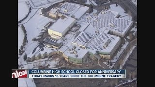 Columbine High closed for 16th anniversary [upl. by Annav192]