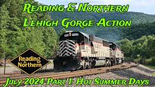 Reading amp Northern Lehigh Gorge Action July 2024 Part 1 Hot Summer Days [upl. by Enellij]