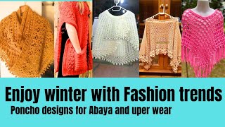 New style Crochet poncho Designs Winter dress designs ideas [upl. by Immas739]