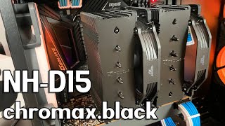 SILENCE COOLING and STEALTH  NOCTUA NHD15 chromaxblack [upl. by Brower]