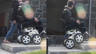 This revolutionary wheelchair can climb stairs [upl. by Ellennej954]