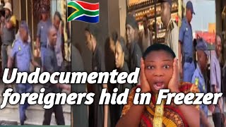 SHOCKING Undocumented foreigners hid in freezers as Immigration Raids in South African Restaurants [upl. by Eiramalegna]