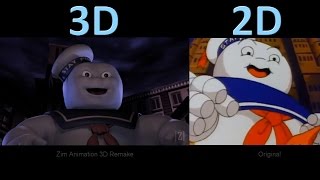 The Real Ghostbusters Intro  3D Remake vs Original [upl. by Rida491]