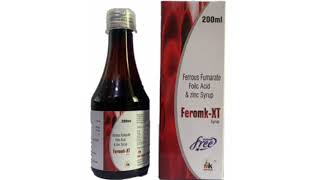 Feromk XT Syrup Ferrous Fumarate Folic Acid amp zinc Syrup [upl. by Niatirb]