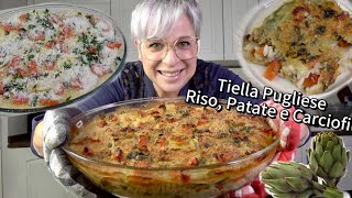 TIELLA PUGLIESE TUTTO A CRUDO 😍Riso Patate e Carciofi [upl. by Kroy535]