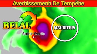 tempête à Maurice  Le cyclone BELAL se dirige vers Maurice [upl. by Sucam]