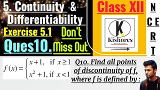 Exercise 51 Continuity And Differentiability class 12 Q10 [upl. by Kenison]