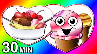 quotYummy Ice Creamquot Collection  Learn the Calendar ABCs amp 123s  Songs for Children  Nursery Rhymes [upl. by Ecinev418]