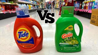 Tide VS Gain Laundry Detergent Whats the Difference [upl. by Yecart]