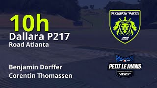 Petit Le Mans 10h Road Atlanta Iracing Official Events  CMRT Onboard [upl. by Enatan543]