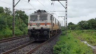 Beautiful Fully AC Humsafar Express Through Monsoon Greenery ft BRC WAP7 Led TPJSGNR Humsafar [upl. by Leicam]