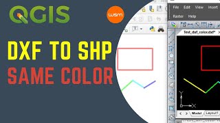 QGIS  Convert DXF to SHP maintaining same colors [upl. by Noied]