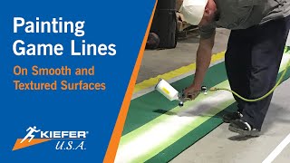 Kiefer USA – How To Paint Game Lines Onto Sports Flooring with Smooth or Textured Surfaces [upl. by Anitsua33]