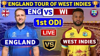 England vs West Indies 1st ODI  ENG vs WI 1st ODI Match Live Score amp Commentary England ODI [upl. by Meri862]