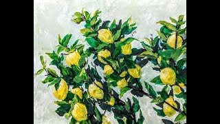 Acrylic Paint TimeLapse of Lemon Tree full [upl. by Anirt]