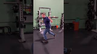 Barbell Back Rack Reverse Lunge Deficit [upl. by Abad]