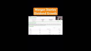 Morgan Stanley Dividend Growth dividendgrowth dividendgrowthinvesting dividendgrowthstocks [upl. by Robert]