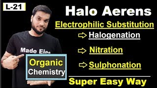 Electrophilic Substitution on Halo Arenes  Organic Chemistry Class 12th  NEET JEE AIIMS [upl. by Natalya]