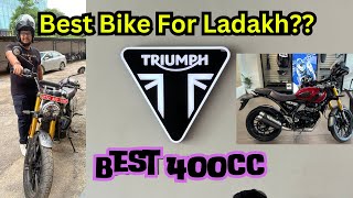 Triumph Scrambler 400X Best Bike For Ladakh   Is It Best 400cc Bike In India   Pranzo Sideona [upl. by Meehyrb]