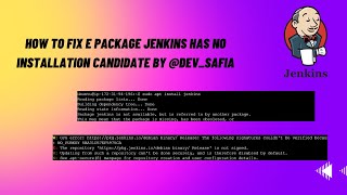 How to fix E Package jenkins has no installation candidate by devsafia [upl. by Trudnak632]