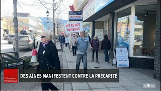 SOCIÉTÉ  Des aînés manifestent contre la précarité — Téléjournal CB du 22 mars 2024 [upl. by Salamone]