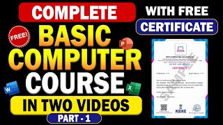 Complete Basic Computer Course  With Free Certificate  Part 1 [upl. by Radack]