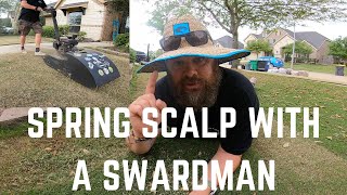 SCALPING BERMUDA with a SWARDMAN  For A Greener Lawn [upl. by Simmie]