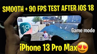 🔥iPhone 13 Pro Max bgmi 90 fps test after ios 18  Best update handcam video [upl. by Perla922]