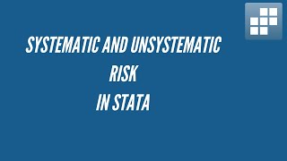 Systematic and Unsystematic risk idiosyncratic risk in Stata [upl. by Nyrmac]