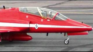 Red Arrow BAe Hawk at RAF Odiham RC Turbine Model [upl. by Nielson884]