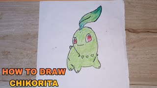 HOW TO DRAW CHIKORITA AV ARTS STUDIO [upl. by Nyrehtak]