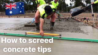 How to screed concrete tips [upl. by Nicholson]