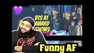 BTS ARE LEGENDS  BTS being BTS at Award Shows  REACTION [upl. by Anileda]