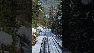 Funicular ride Harder Kulm Interlaken Switzerland [upl. by Ettenan]