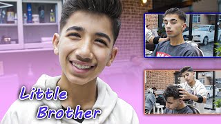 LITTLE BROTHER Does Amazing ASMR Head Massage young barber [upl. by Ennad626]